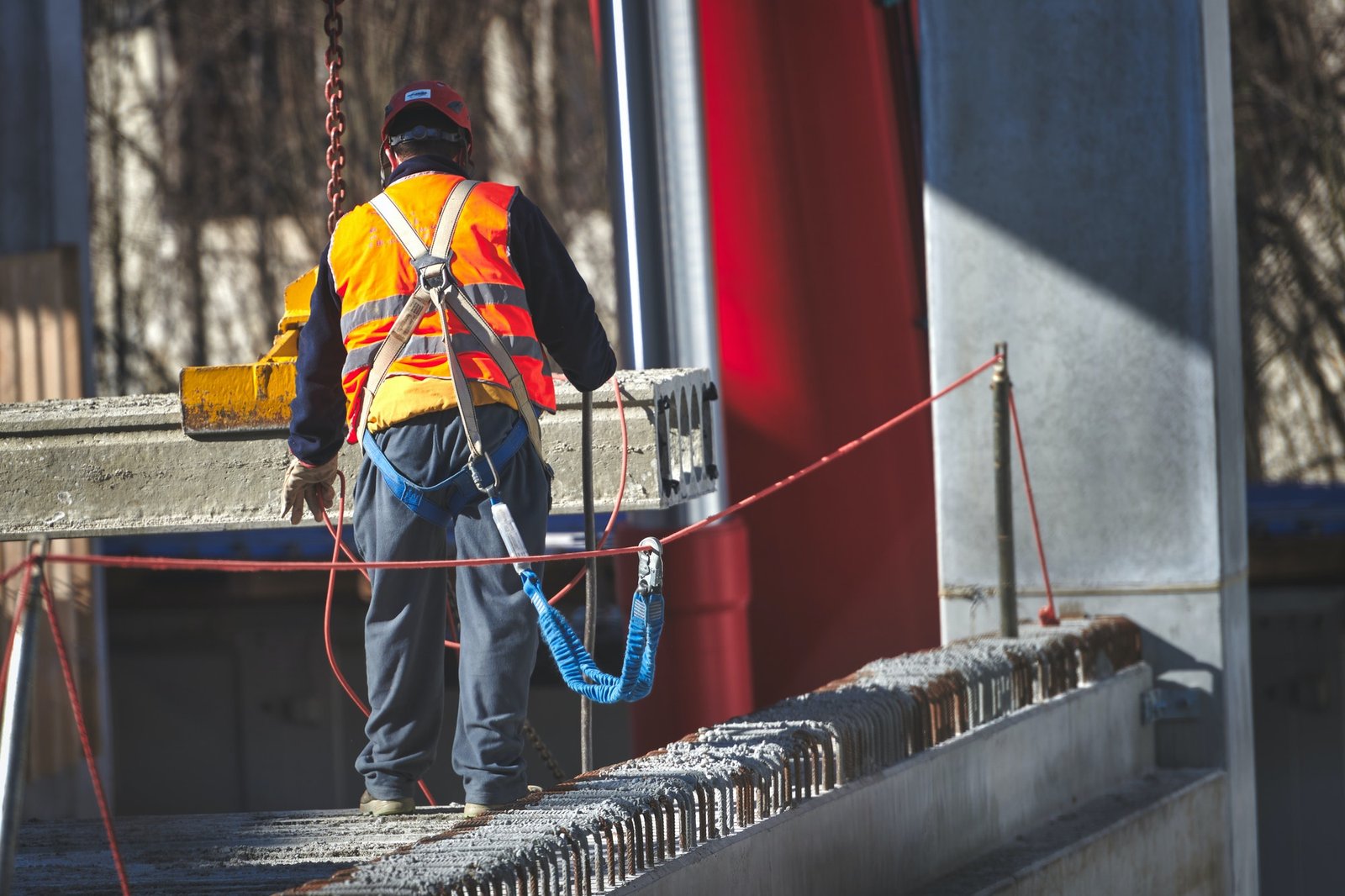 Worker on construction site